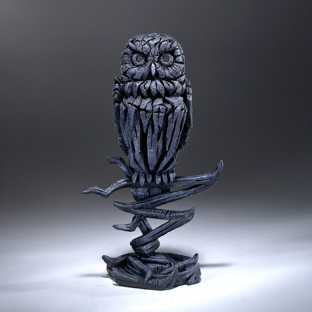 Owl Midnight Blue Matt Buckley Edge Sculpture