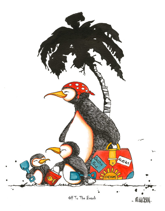 Off to the Beach - Penguins