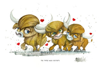 The 3 Moo Sceteers by Mike Jackson