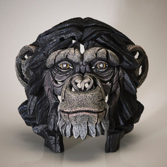 Chimpanzee Bust by Matt Buckley Edge Sculpture
