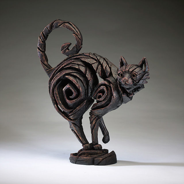 Cat Black Sculpture by Matt Buckley Edge Sculpture
