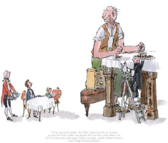 The BFG has breakfast with the Queen by Quentin Blake