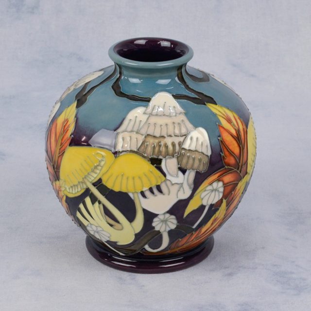 Moorcroft Pottery Lionshield Vase
