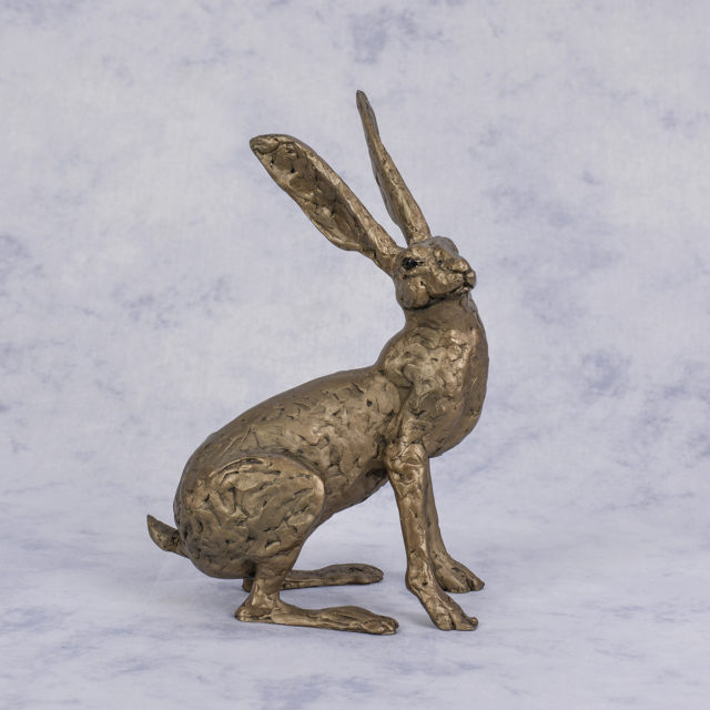 Tess the Dorset Hare coldcast bronze sculpture Thomas Meadows