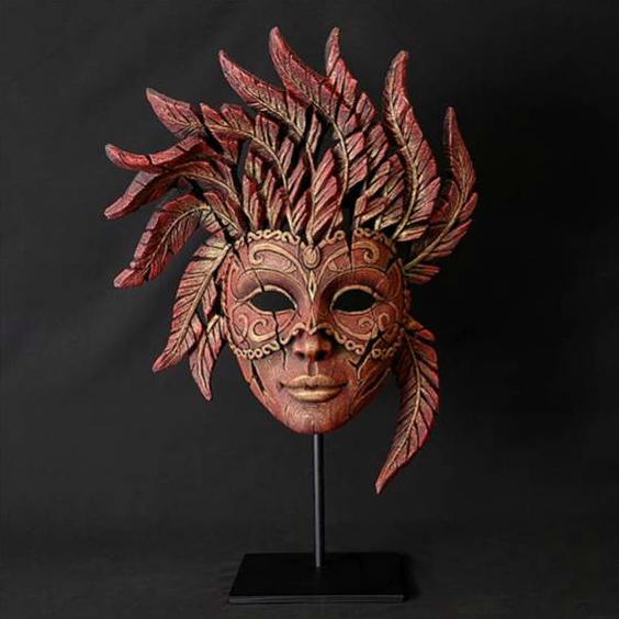 Venetian Carnival Mask Sculpture by Matt Buckley, Edge Sculpture
