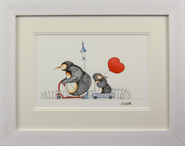 P Pick up a Penguin - Penguins Original Painting by Mike Jackson