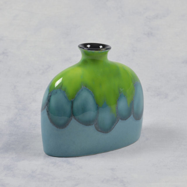 Oval Bottle Vase 12cm Small by Poole Pottery