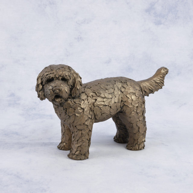 Button the Labradoodle (AT034) by Frith Sculpture