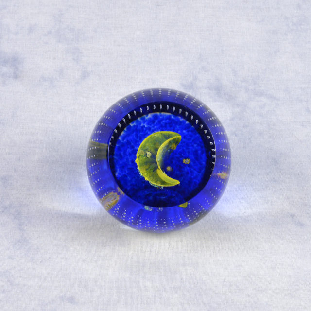 To The Moon & Back Paperweight by Caithness Glass