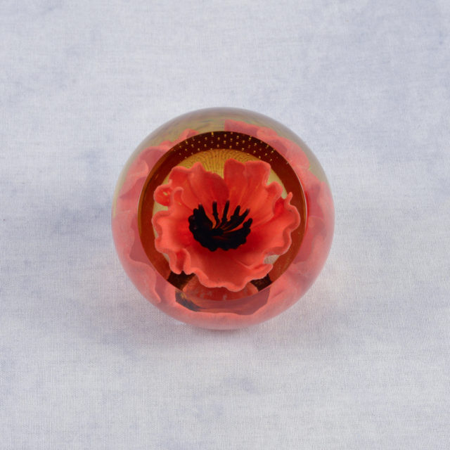 Red Poppy - Floral Charms by Caithness Glass