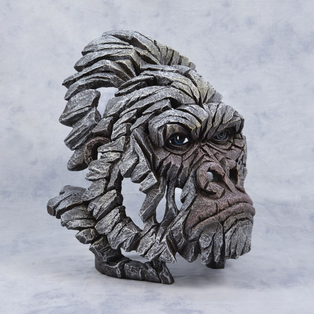 White Gorilla Bust Sculpture by Matt Buckley, Edge, Robert Harrop Designs.