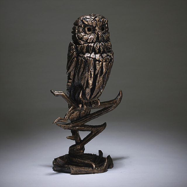 Owl Figure (Golden) Matt Buckley Edge Sculpture