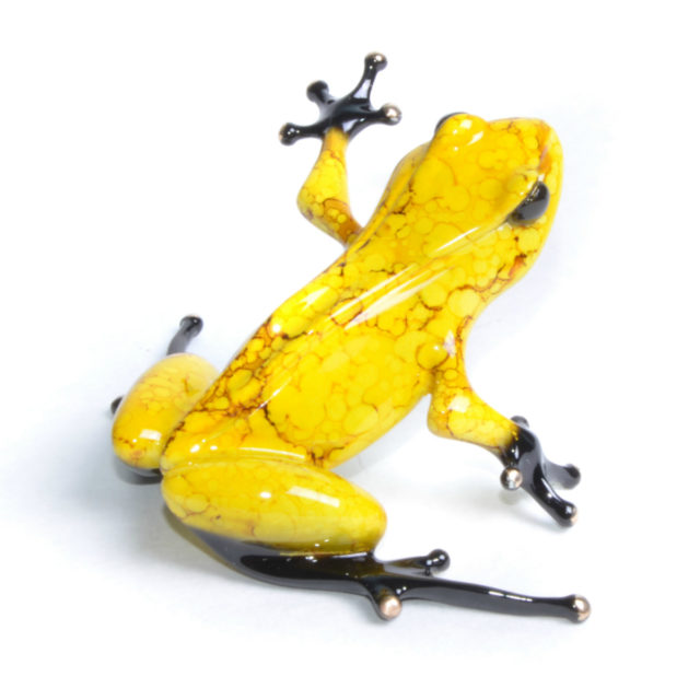 Chai (Solid Bronze Frog Sculpture) by Tim Cotterill Frogman Torquay Devon