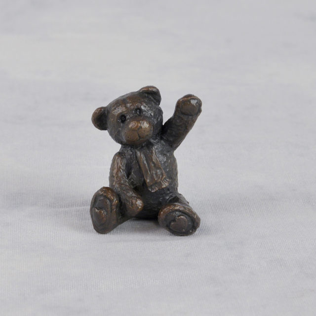 Bertie Teddy Bear Solid Bronze Sculpture by Mike Simpson