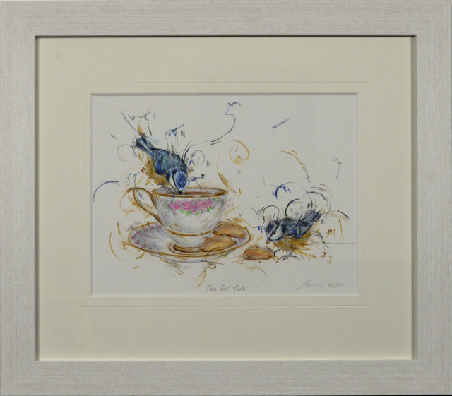 Tea for Two by Aaminah Snowdon bird art