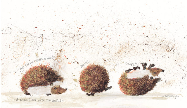 A Night Out With The Girls by Smokey. Cute hedgehog art.
