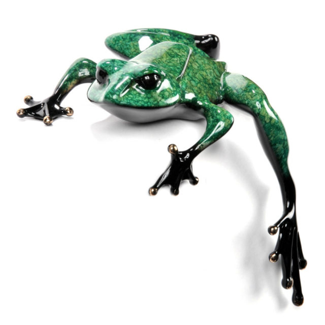 Fat Boy (Solid Bronze Frog Sculpture) by Tim Cotterill Frogman Haddon Galleries Torquay