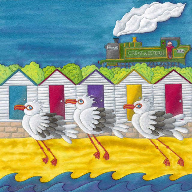Nicky Steveson I Told You We Should Have Caught The Train open edition print exclusive to haddon galleries. Seagull art
