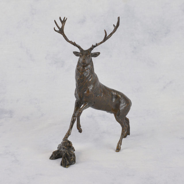Highland Stag Solid Bronze Sculpture by Mike Simpson