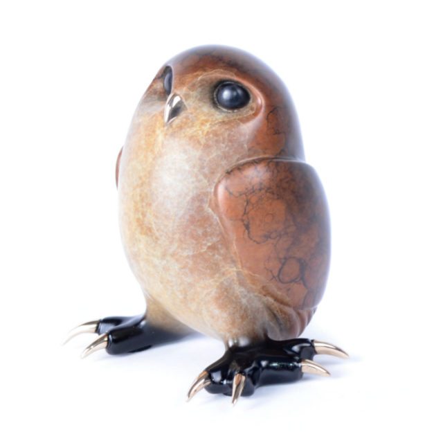 Chester (Solid Bronze Owl Sculpture) by Tim Cotterill Frogman Frogman Torquay Devon