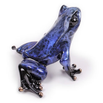 Cosmos (Solid Bronze Frog Sculpture) by Tim Cotterill Frogman Torquay Devon