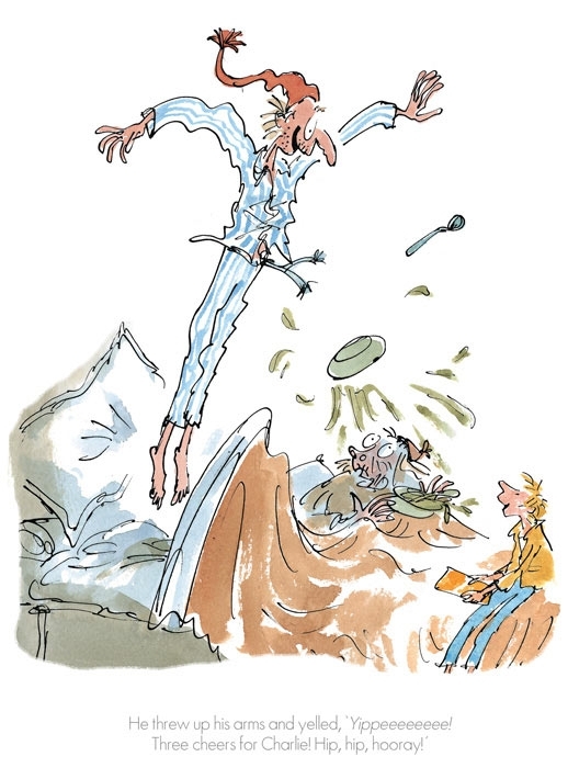 Three Cheers for Charlie! by Quentin Blake ROald Dahl Limited Edition Print