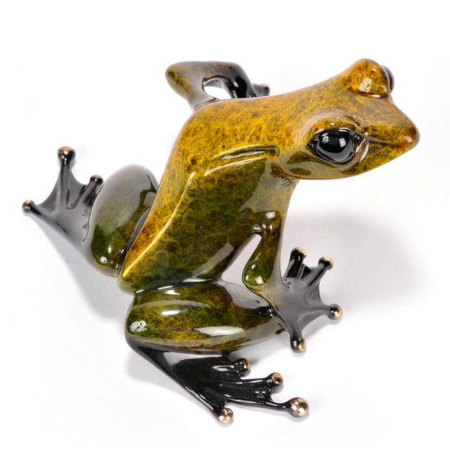 Gem (Solid Bronze Frog Sculpture) by Tim Cotterill Frogman Haddon Galleries Torquay