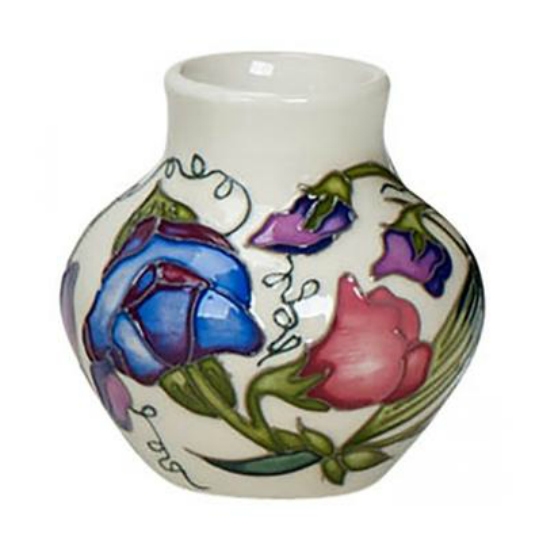 Sweetness Vase 35/3 by Moorcroft Pottery Sweet Peas