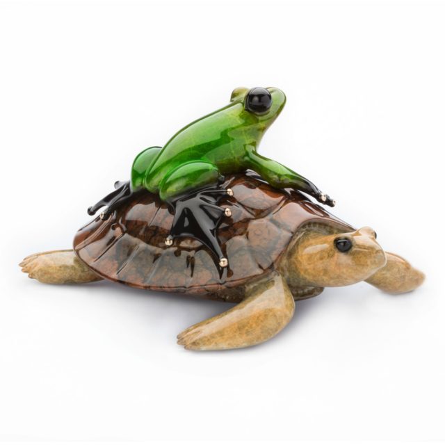 *NEW* Easy Rider (Solid Bronze Frog Sculpture) by Tim Cotterill Frogman Haddon Galleries Torquay