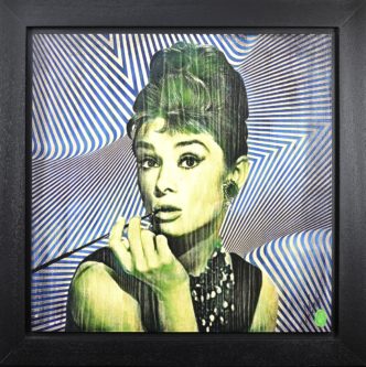 Hepburn: Green (Original) by Rob Bishop Audrey Hepburn Art