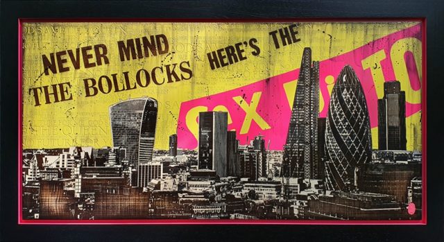 London Skyline: God Save The Queen (Original Variation) by Rob Bishop Sex Pistols Art
