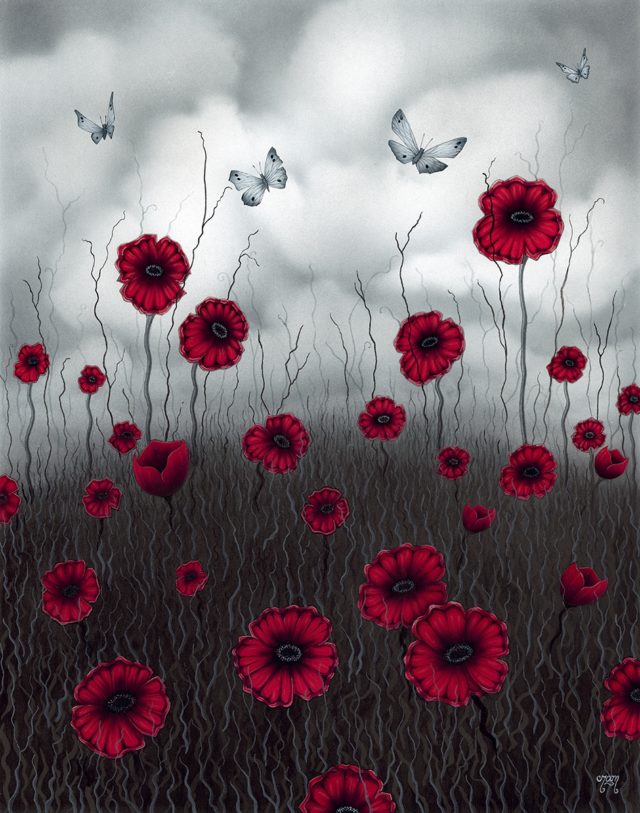 Field of Dreams Poppy Art print by Tamsin Evans Torquay Devon