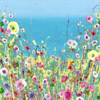 I Fell In Love At The Seaside Signed limited Edition Floral Art by Julie Clifford
