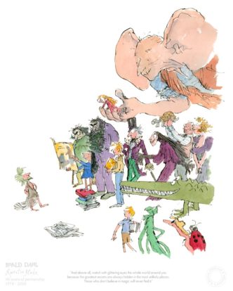 40th Anniversary Print Roald Dahl & Quentin Blake Fine Art Print