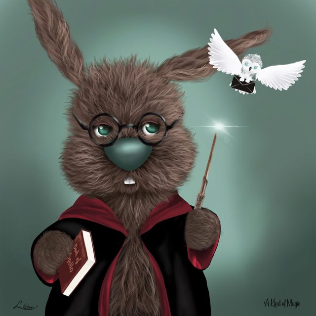 A Kind Of Magic by Lisa Holmes Bunny art cute