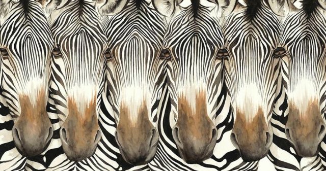 First To Blink Loses by Dominique Salm Zebra print fine art
