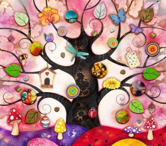 Tree of Charms Pink by Kerry Darlington