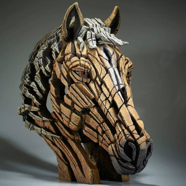 Edge Horse Bust Palomino by Matt Buckley Edge Sculpture