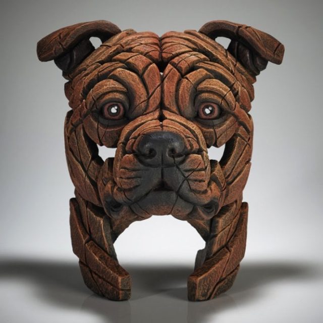 Edge Sculpture Staffordshire Bull Terrier (Red)