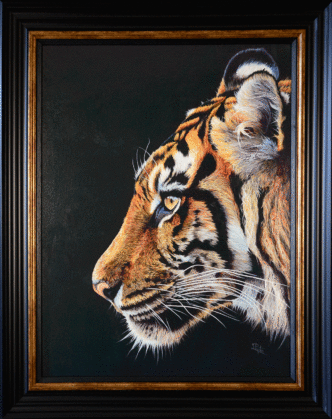 Sue Payton Asia Tiger Framed