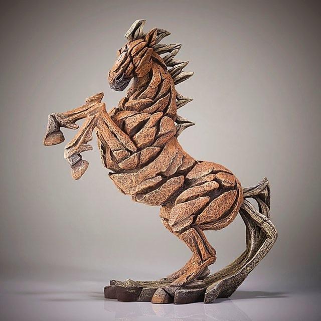 Rearing Horse Palomino Edge Sculpture