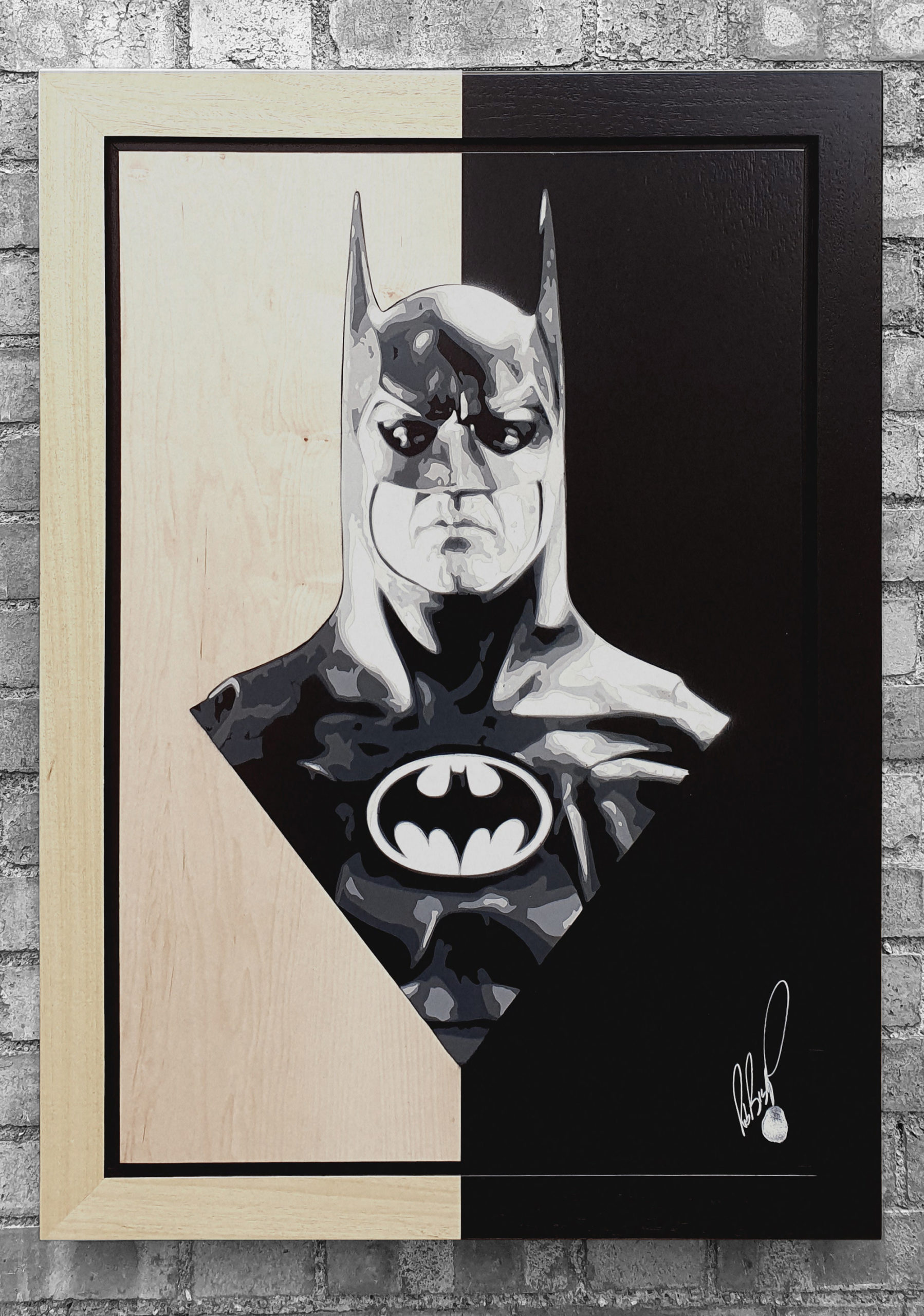 Rob Bishop Batman | Art on Maple Wood | Haddon Galleries