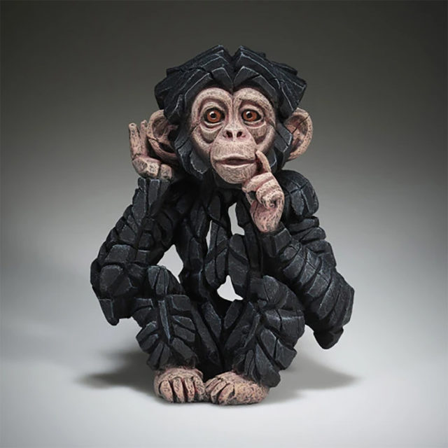 Edge Sculpture Baby Chimpanzee 'Hear no Evil'