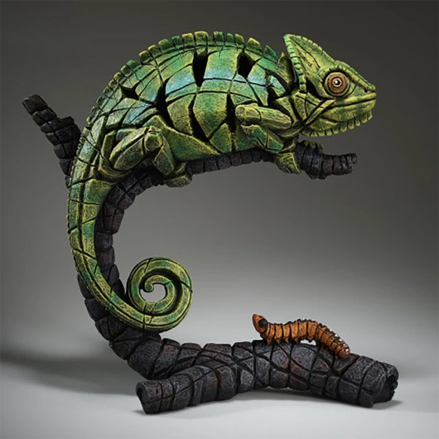 Edge Sculpture Chameleon (Green)-Matt Buckley