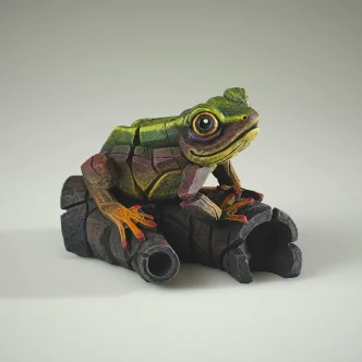African Tree Frog Rainbow Green by Edge Sculpture