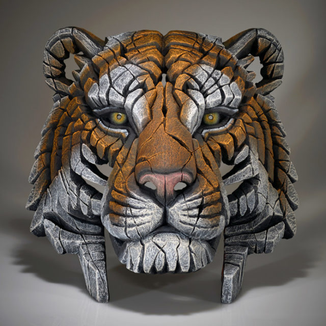 Tiger Bust by Edge Sculpture Matt Buckley