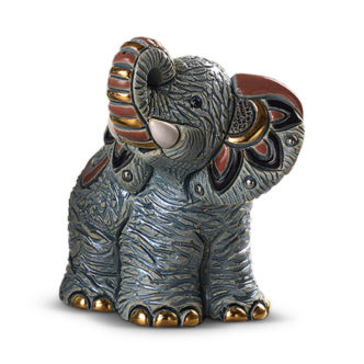 De Rosa Families Baby Samburu Elephant Figurine F374