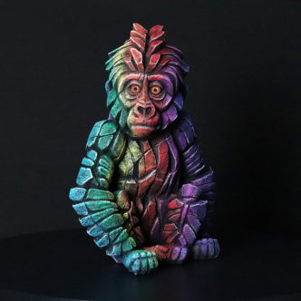 Baby Gorilla Bwindi Rainbow Edge Sculpture
