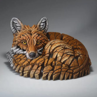 Curled Up Fox Edge Sculpture