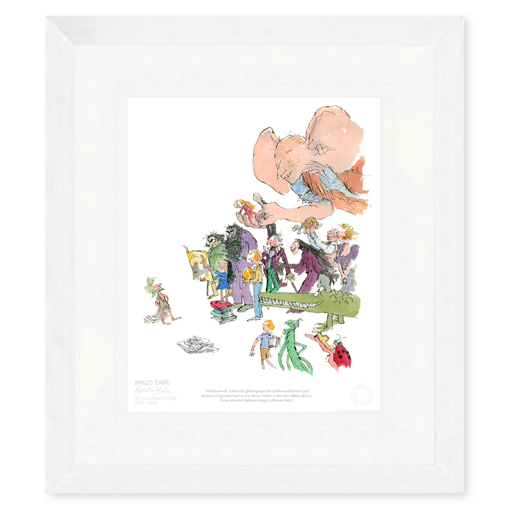 40th-Anniversery-Partnership-Roald-Dahl-Quentin-Blake-wall-art-collectors-limited-editions-framed